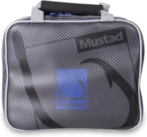 Mustad Rigger Bag, 10"x8"x2.5" Water-Resistant Single Rigger Wallet with Organizer Pockets & Rear Velcro Straps, Fishing Essentials Gear Bag, 500 Denier Tarpaulin Nylon