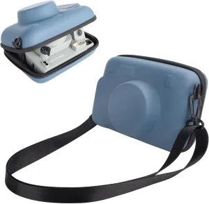 MUZIRI KINOKOO Protective Case for Instax WIDE 400/210/300 Lomo'Instant Wide Camera, EVA Hard Shell Case Organizer Bag for WIDE 400 210 300 LOMO Camera with Adjustable Shoulder Strap - Blue