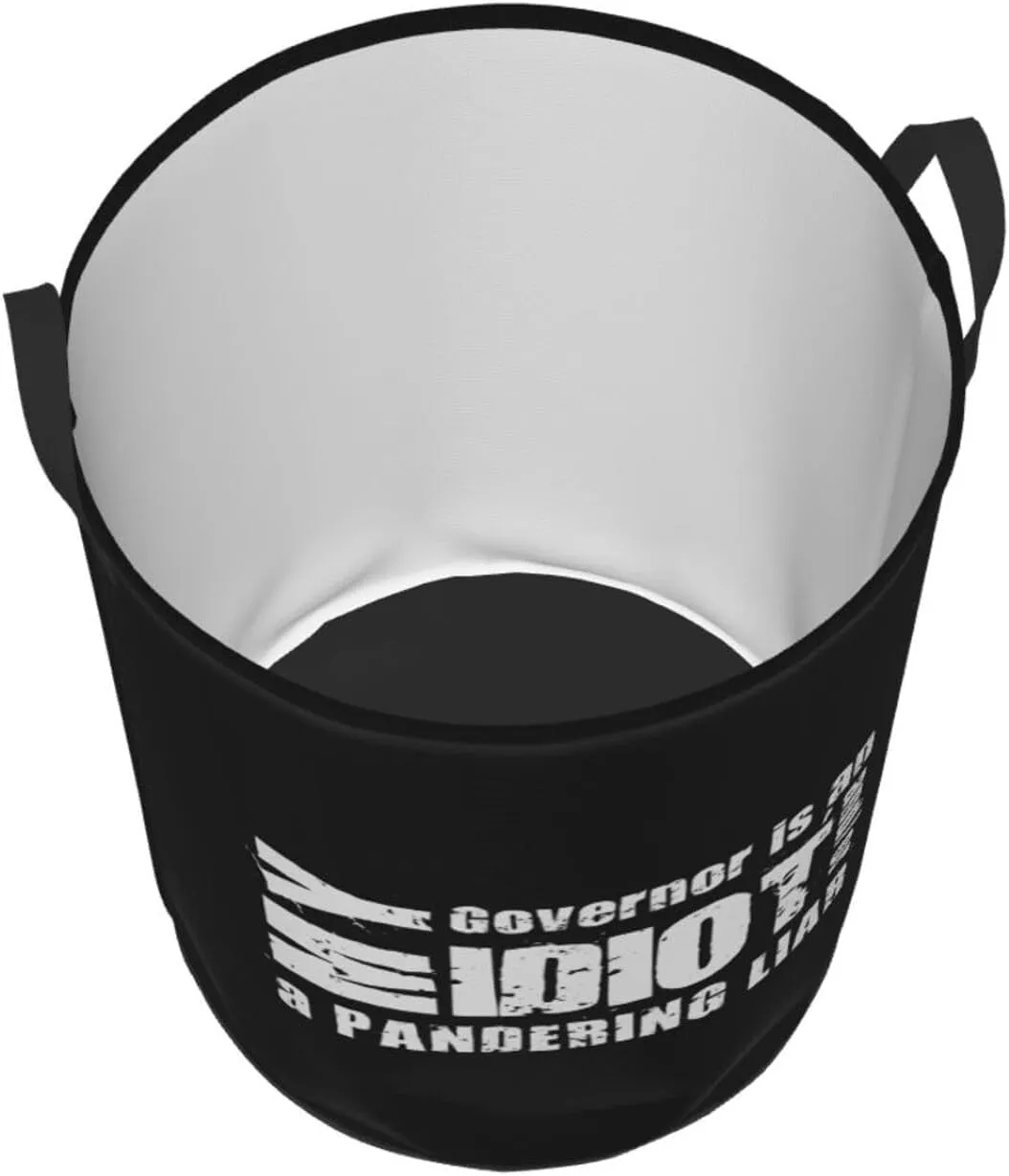 My Governor is an Idiot Laundry Hamper Round Large Capacity Laundry Basket, For Bedroom, Bathroom, Dorm, Laundry Room