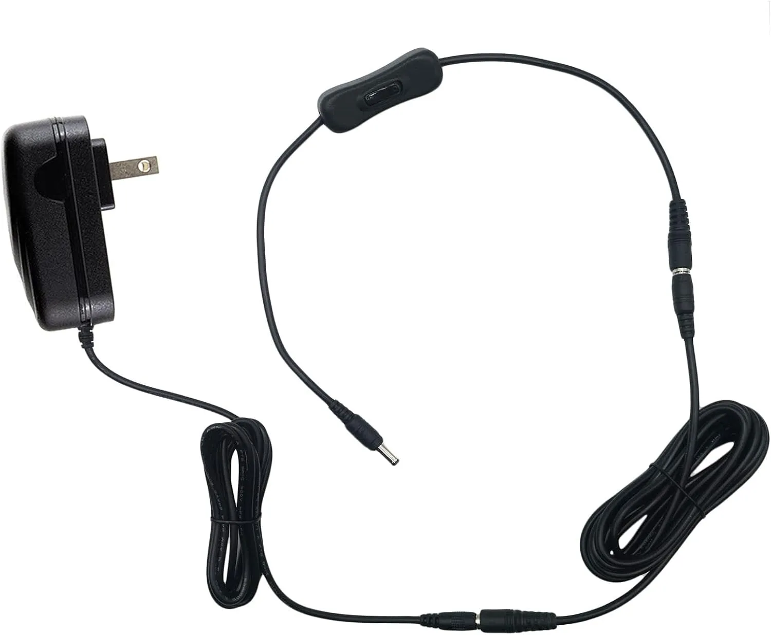 MyVolts 9V Power Supply Adaptor Compatible with Roadhawk HD Dash Cam Dashboard Camera - US Plug with Extension and ON/Off Switch