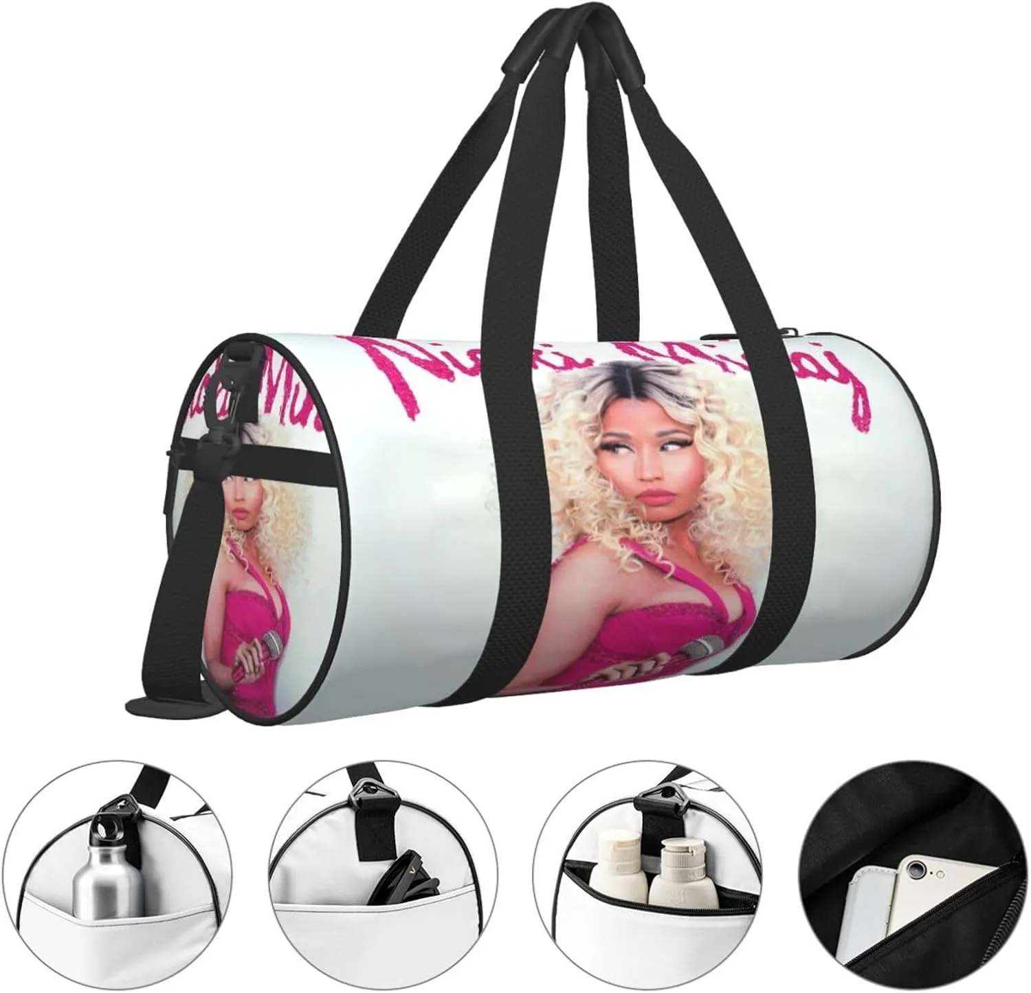 N-icki Minaj Sport Duffel Bag,Travel Duffle Bag Sports Gym Bag,Tote Weekender Bag for Women Men Business Trip