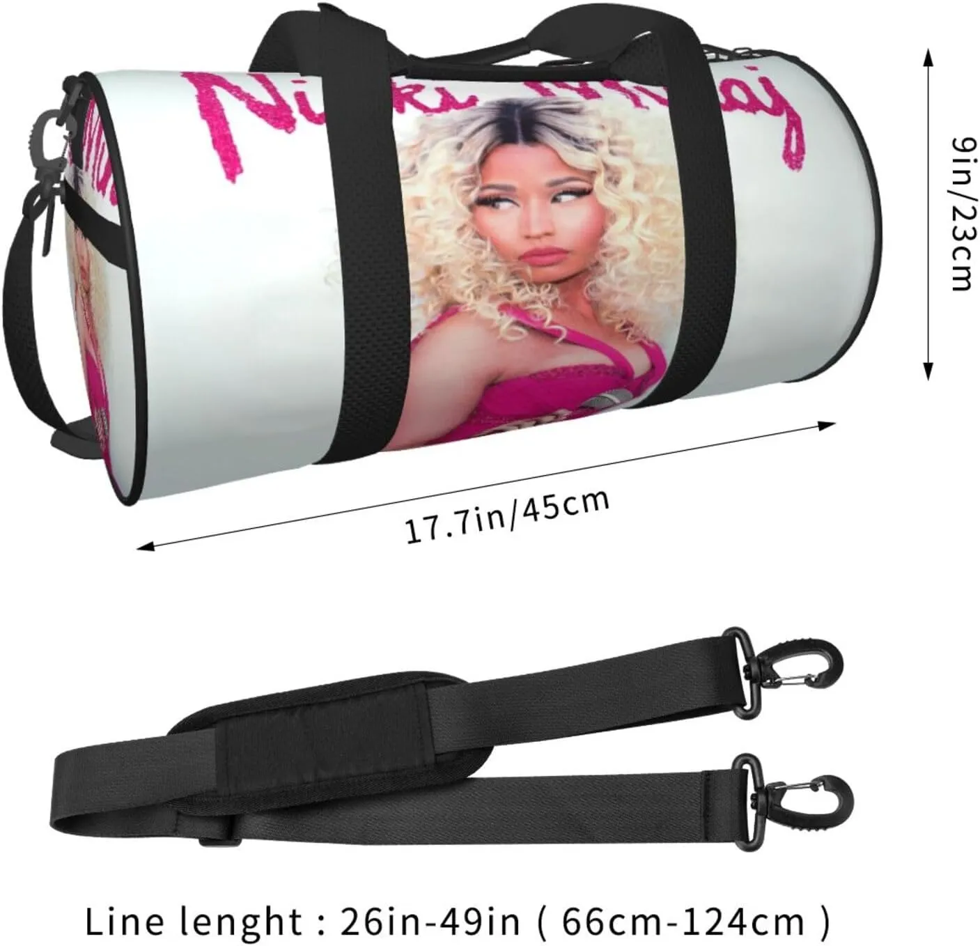 N-icki Minaj Sport Duffel Bag,Travel Duffle Bag Sports Gym Bag,Tote Weekender Bag for Women Men Business Trip