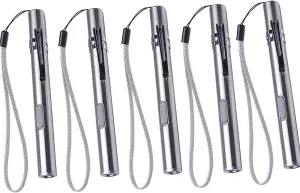 NA 5 Pack Pen Light Flashlight Pocket Flashlight 400 Lumens Bright LED Mini Pen Torch Small Compact Penlight with Built-in Battery and USB Cable for Camping Outdoor Reading Repair Work Examination