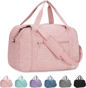 Narwey 18" Carry on Bag with Laptop Compartment 15.6 Inch Travel Duffel Bag for Spirit Airlines Personal Item Bag Overnight Weekender Bag with Wet Pocket for Women and Men (Pink)