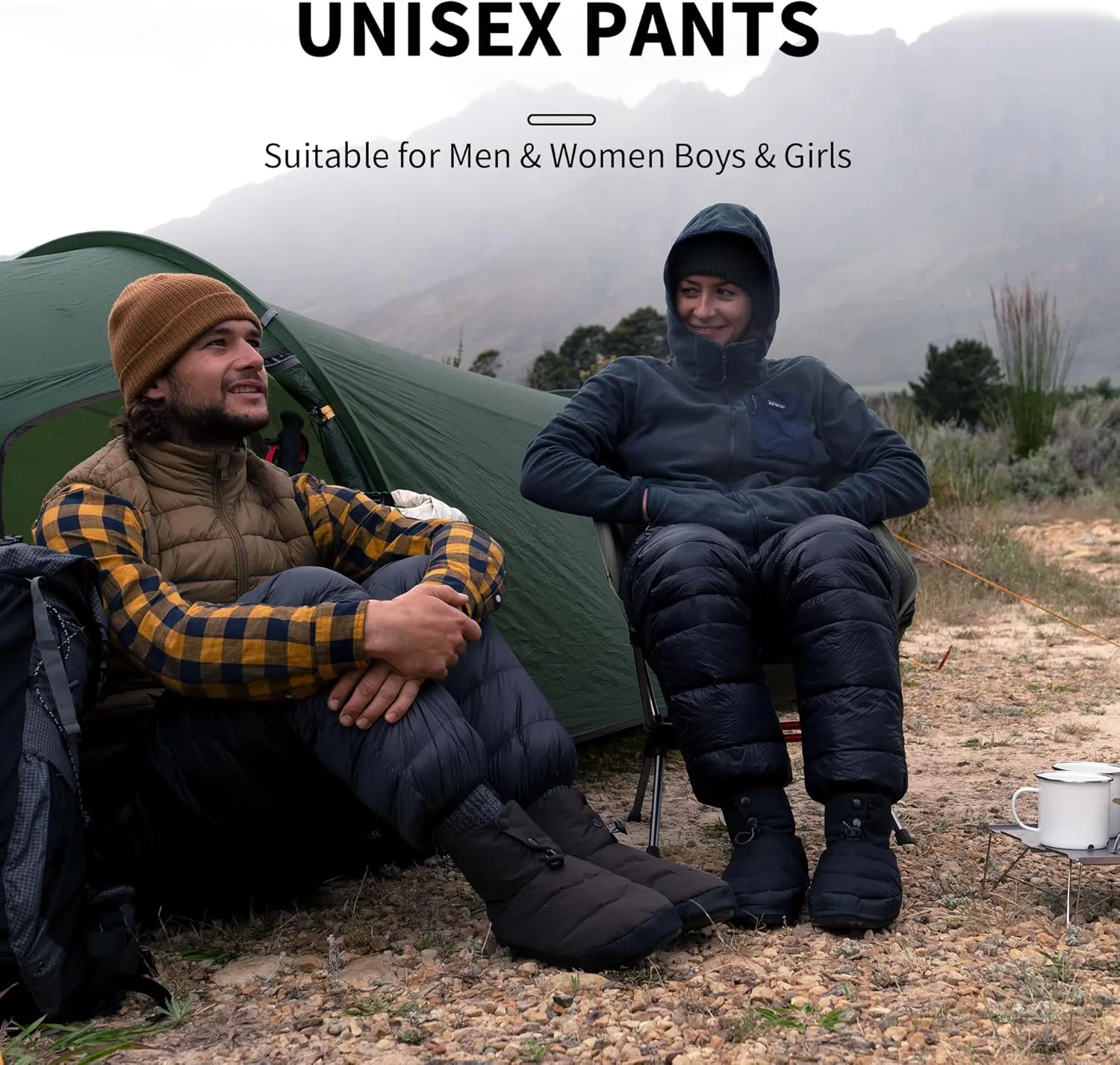 Naturehike Down Pants,Men's Women's Puffy Pants,Winter Warm Outdoor Men Women Ski Snow Pants,Camping Hiking Pants