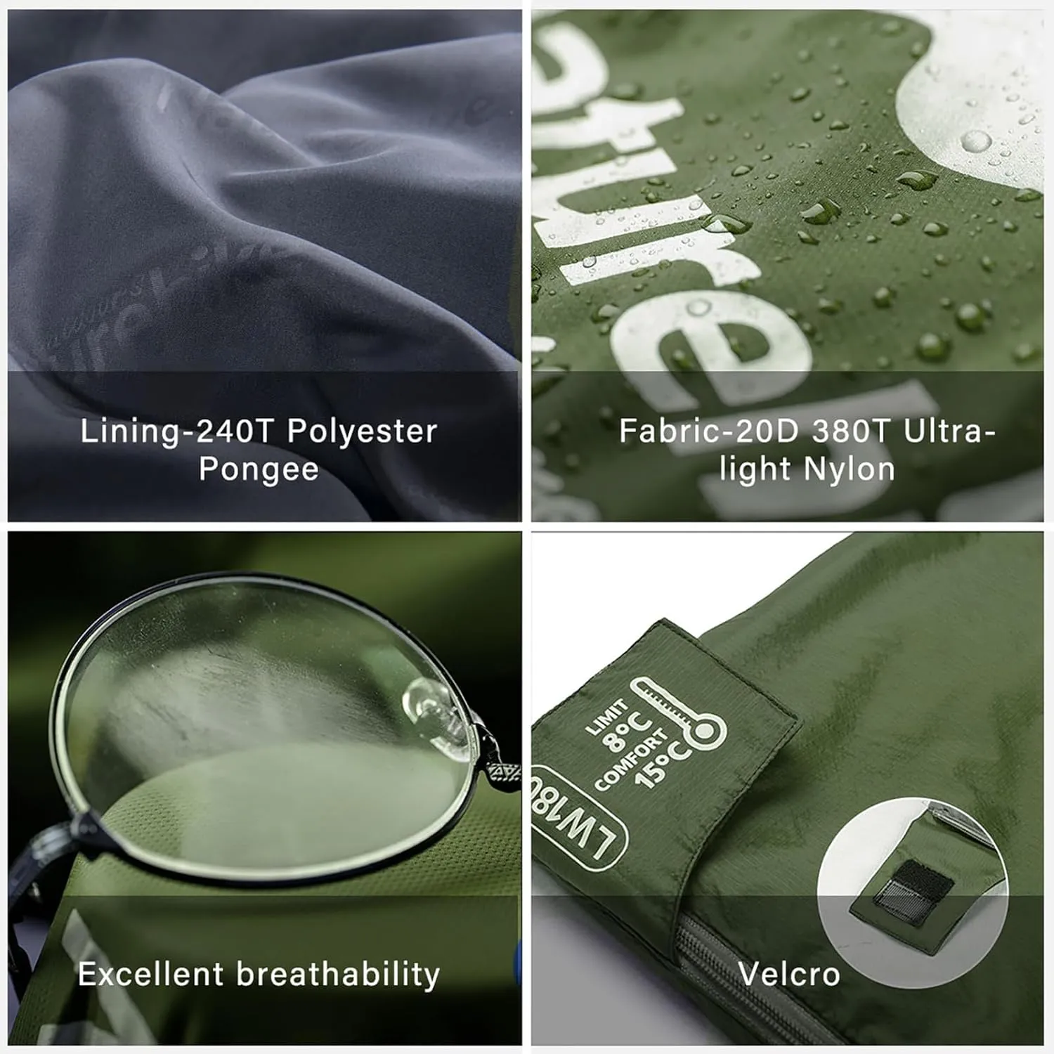 Naturehike Ultralight Sleeping Bag - Envelope Lightweight Portable, Waterproof, Comfort with Compression Sack - Great for 3 Season Traveling, Camping, Hiking