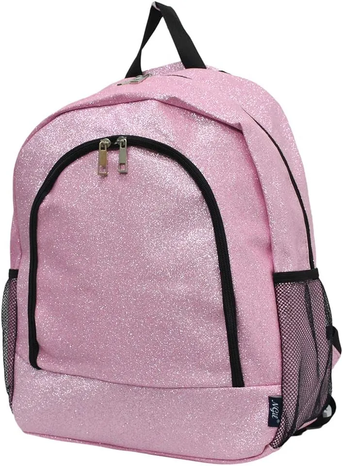 NGIL Canvas School Backpack (Glitter-Pink)