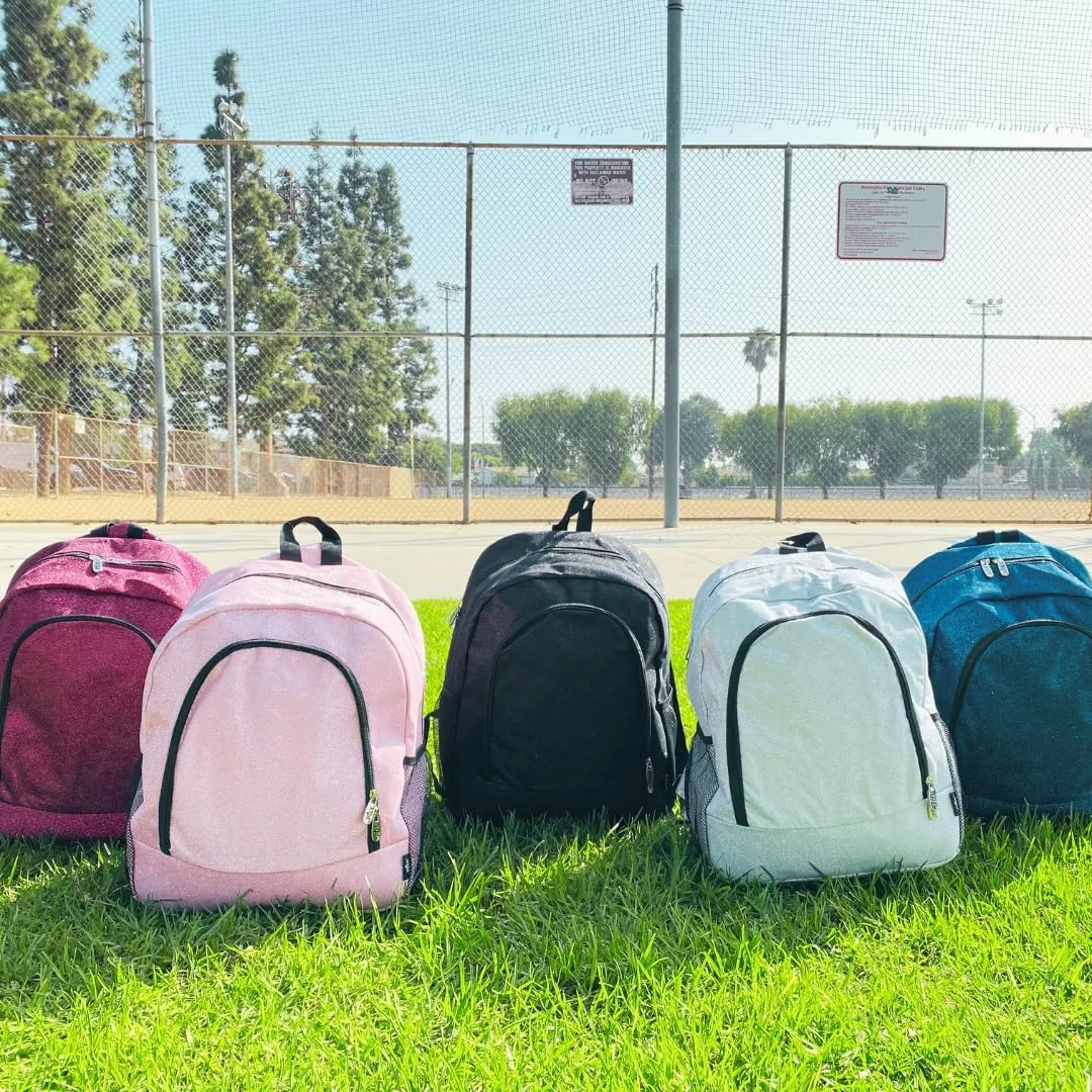 NGIL Canvas School Backpack (Glitter-Pink)
