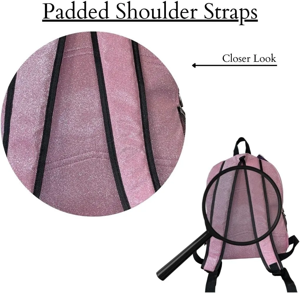 NGIL Canvas School Backpack (Glitter-Pink)
