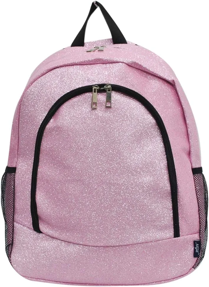 NGIL Canvas School Backpack (Glitter-Pink)