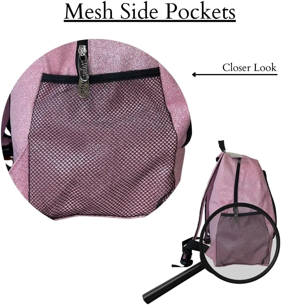 NGIL Canvas School Backpack (Glitter-Pink)