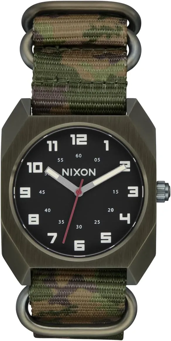 NIXON Scout A1409-100m Water Resistant Men's Analog Field Watch (35 mm Face, 20 mm Nylon Band)