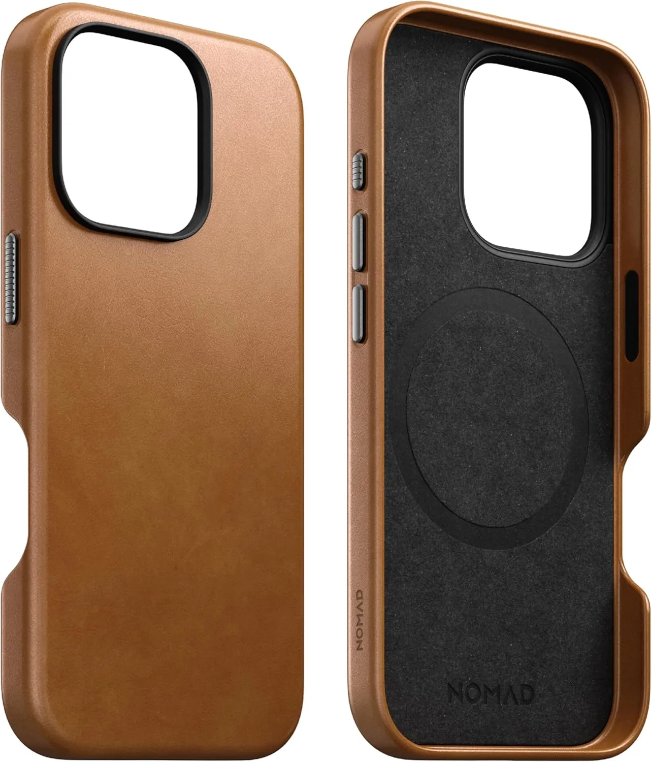 NOMAD iPhone 16 Pro Leather Case English Tan - iPhone 16 Pro Case with Traditional Leather Magsafe Charging Compatible, Leather Phone Case for iPhone 16 Pro