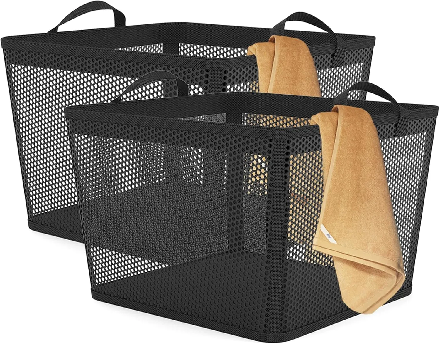 NPET 27L Laundry Basket Collapsible Laundry Hamper with PEVA Waterproof Material Clothes Bag Storage Basket Bin for Laundry,Bedroom and Domitory