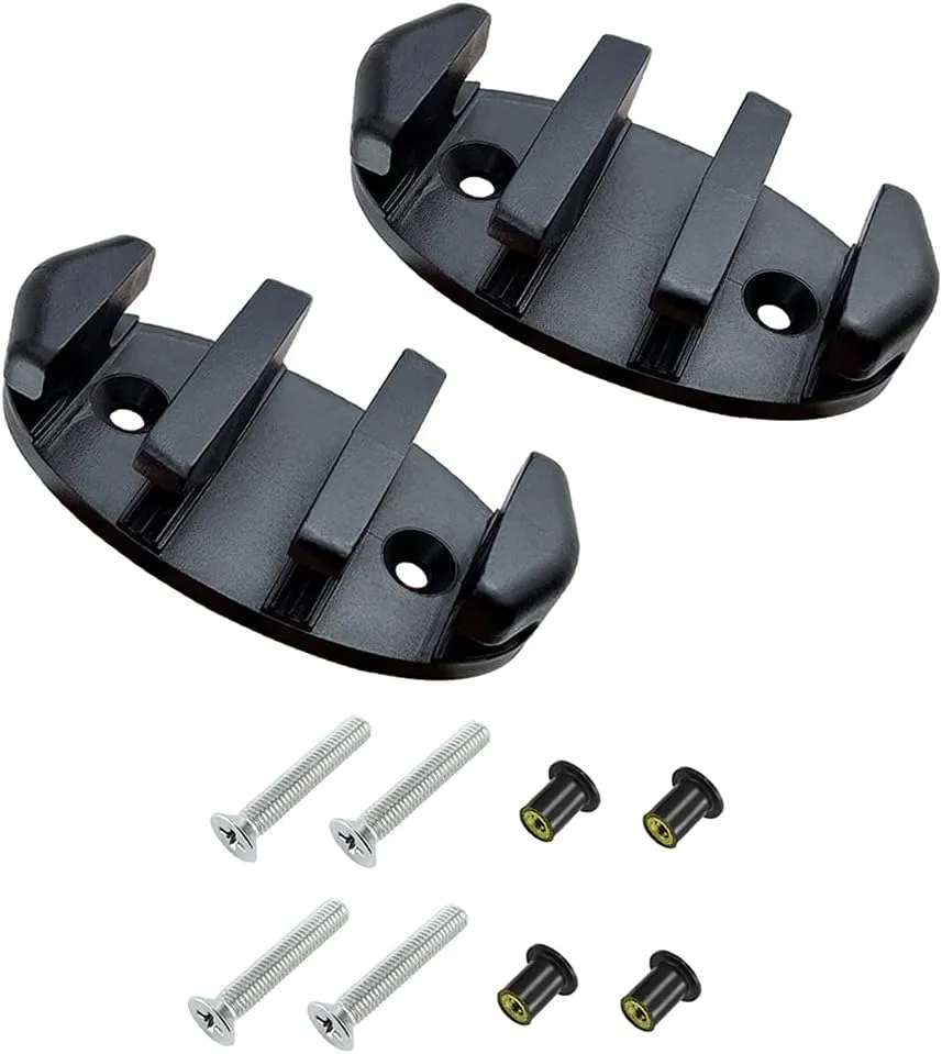 Nylon Kayak Zig Zag Cleats (Black, Pack of 2)