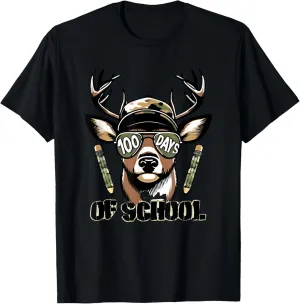 Oh Deer 100 Days of School Are Here Deer Hunting 100th Day T-Shirt