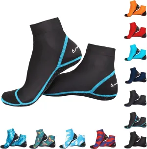 OMGear Aqua 2 Pack Unisex Nylon Spandex Neoprene Modern Style Water Socks for Beach Volleyball, Sand Soccer