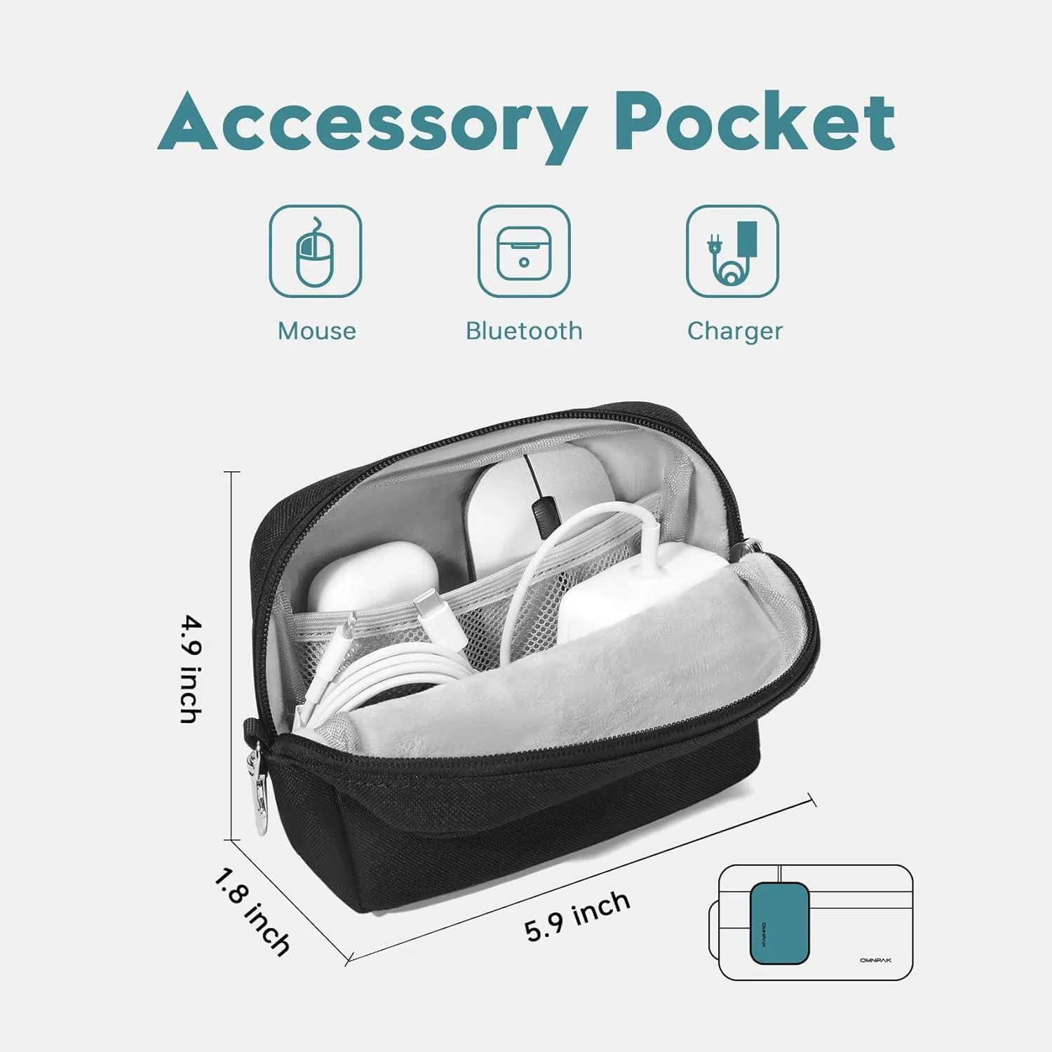 Omnpak for 13.6 inch MacBook Air Case Sleeve Compatible with MacBook Air 13.6 M4/M3/M2/M1,MacBook Pro 13-14 inch,Recycled PET Laptop Carrying Case with Handle and Accessory Pocket