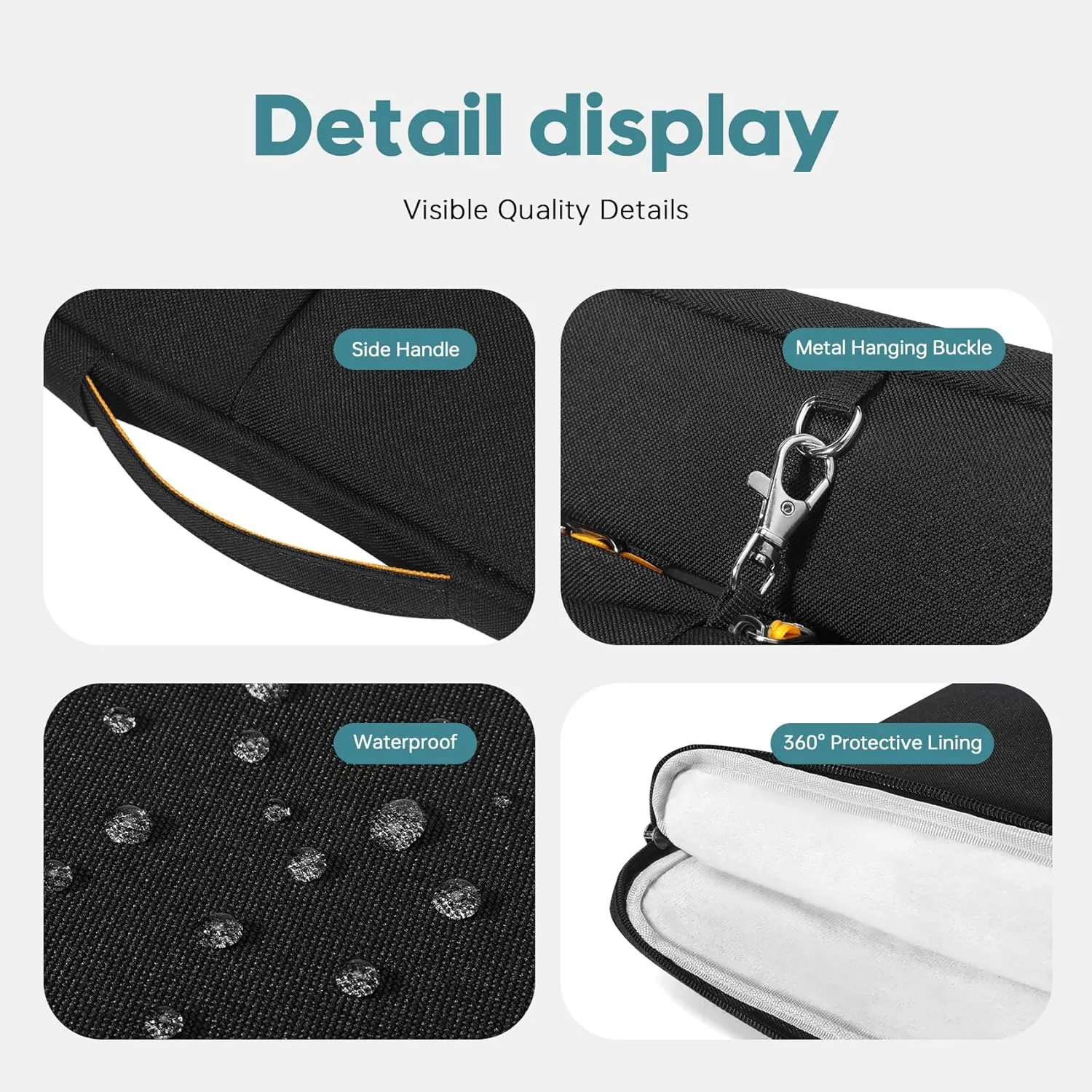 Omnpak for 13.6 inch MacBook Air Case Sleeve Compatible with MacBook Air 13.6 M4/M3/M2/M1,MacBook Pro 13-14 inch,Recycled PET Laptop Carrying Case with Handle and Accessory Pocket