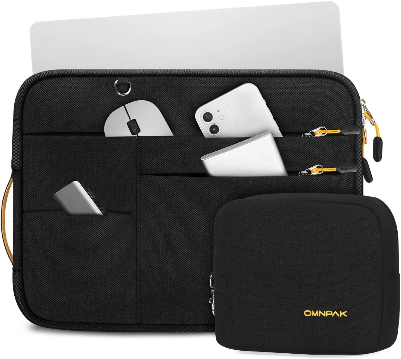 Omnpak for 13.6 inch MacBook Air Case Sleeve Compatible with MacBook Air 13.6 M4/M3/M2/M1,MacBook Pro 13-14 inch,Recycled PET Laptop Carrying Case with Handle and Accessory Pocket