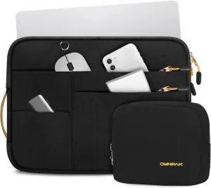 Omnpak for 13.6 inch MacBook Air Case Sleeve Compatible with MacBook Air 13.6 M4/M3/M2/M1,MacBook Pro 13-14 inch,Recycled PET Laptop Carrying Case with Handle and Accessory Pocket
