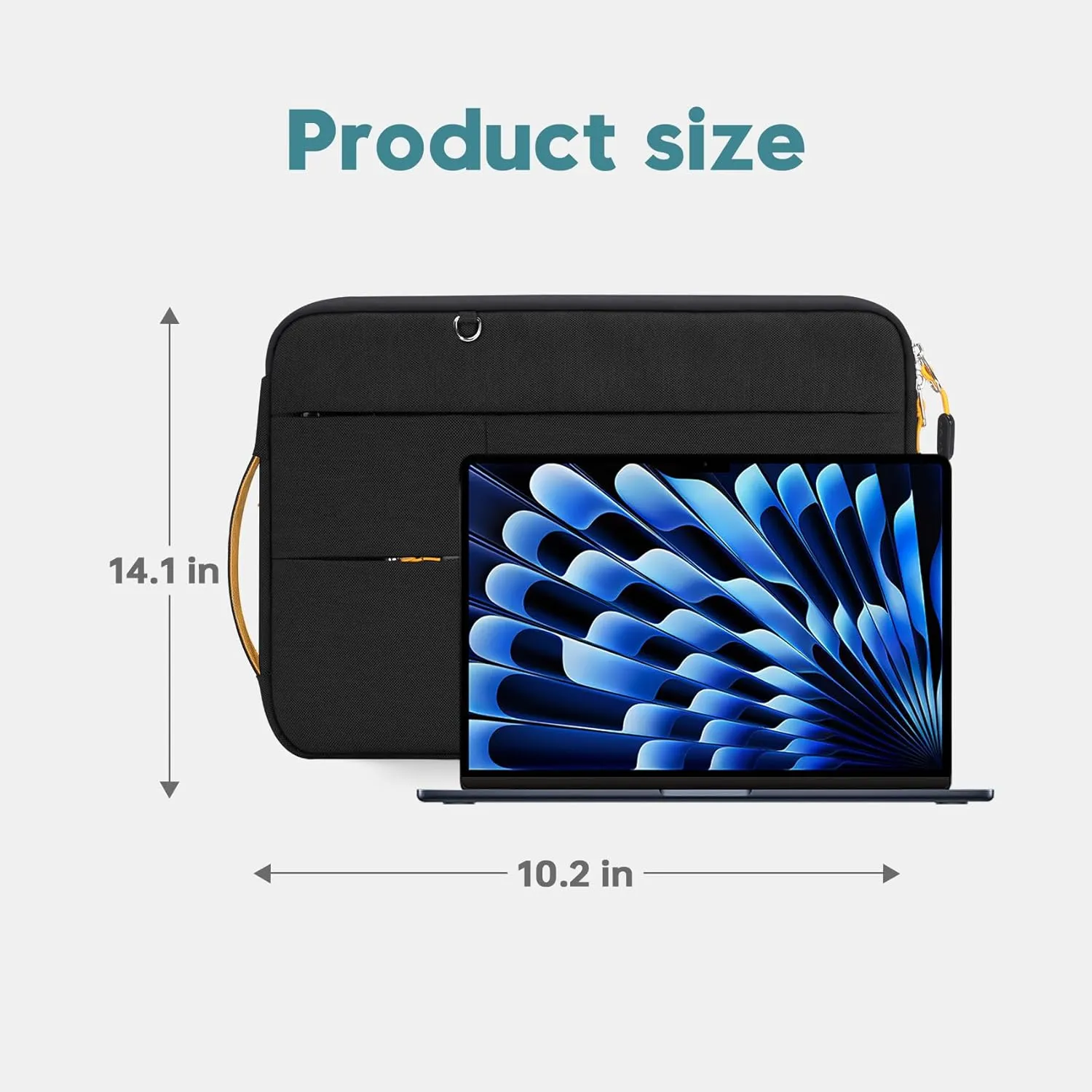 Omnpak for 13.6 inch MacBook Air Case Sleeve Compatible with MacBook Air 13.6 M4/M3/M2/M1,MacBook Pro 13-14 inch,Recycled PET Laptop Carrying Case with Handle and Accessory Pocket