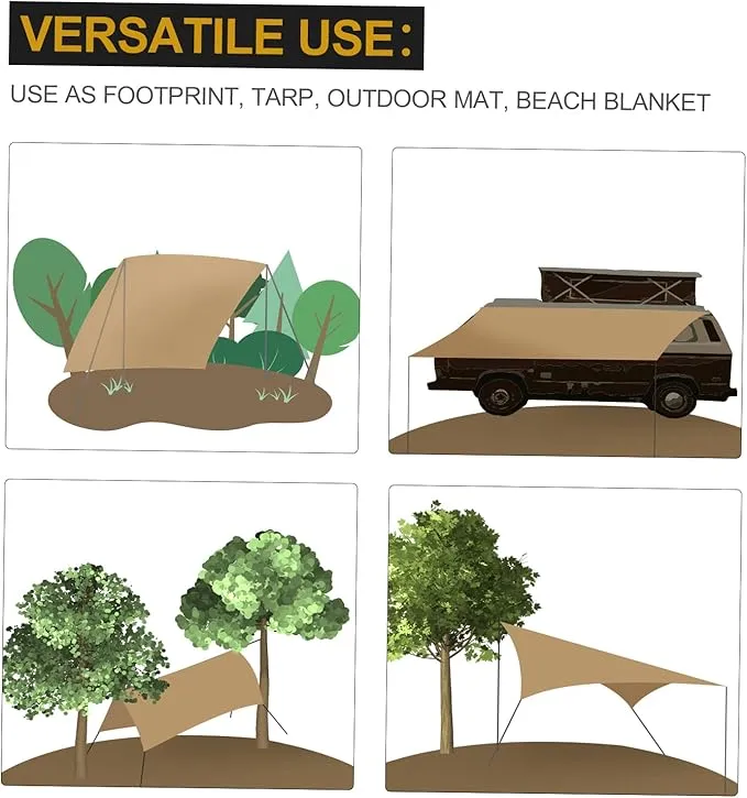 OneTigris Tent Tarp Footprint 94"x94", Large Size, Waterproof Lightweight Multifunctional Camping Tarp Beach Blanket for Camping Hiking Backpacking