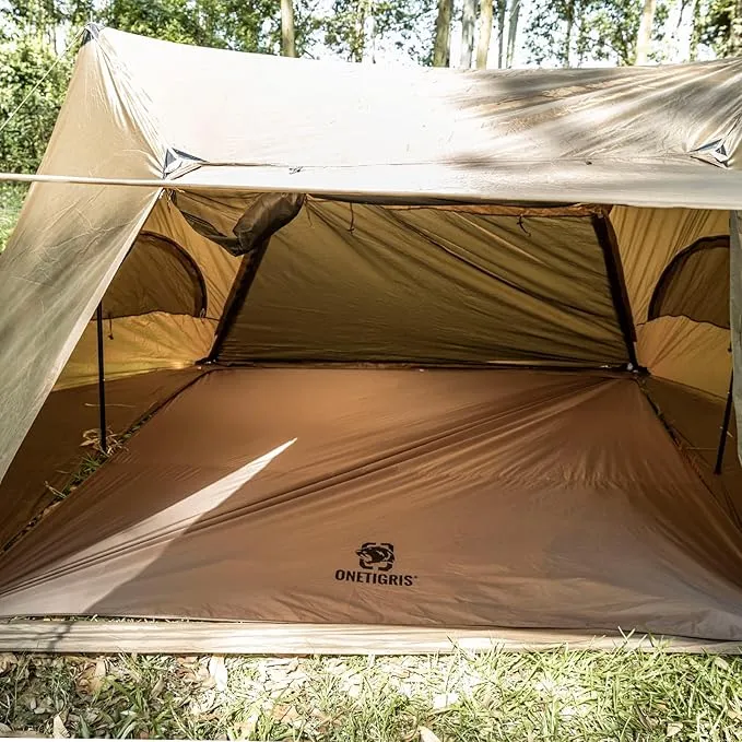 OneTigris Tent Tarp Footprint 94"x94", Large Size, Waterproof Lightweight Multifunctional Camping Tarp Beach Blanket for Camping Hiking Backpacking