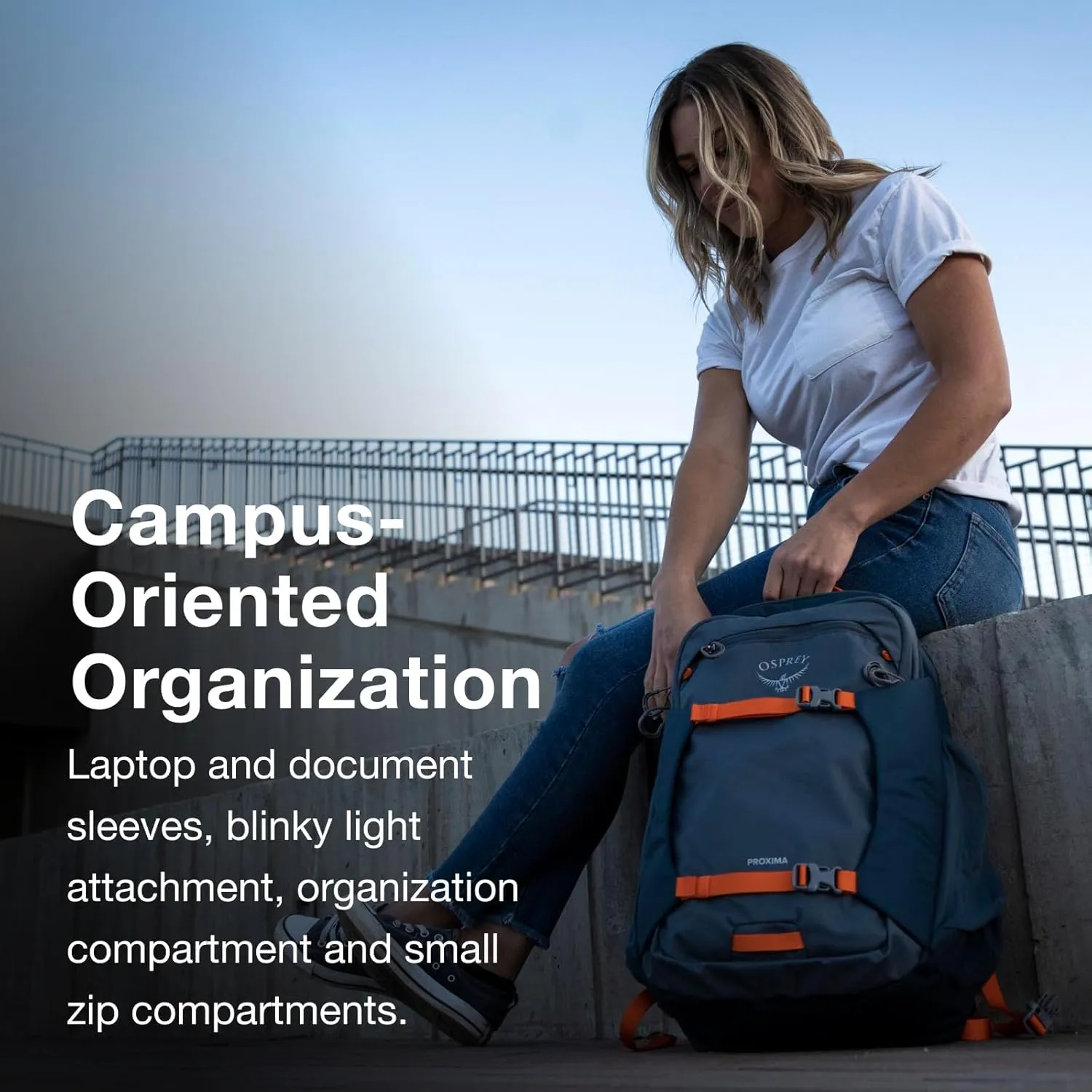 Osprey Proxima 30L Campus Laptop Backpack, Kazuma Print/Toffee Orange