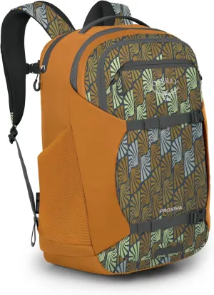 Osprey Proxima 30L Campus Laptop Backpack, Kazuma Print/Toffee Orange
