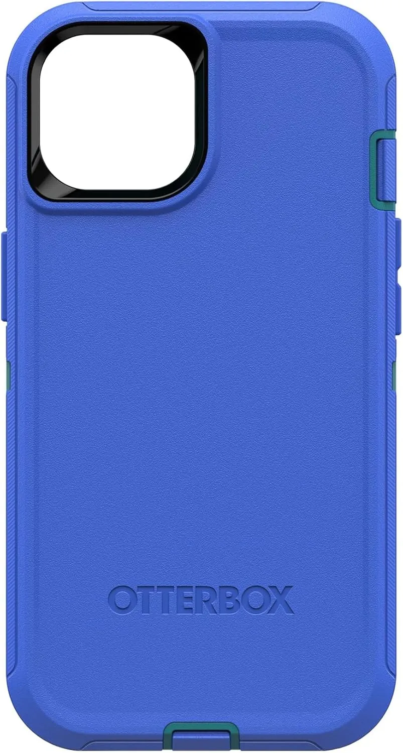 OtterBox iPhone 14 & iPhone 13 (Only) - Defender Series Case - Rain Check - Rugged & Durable - with Port Protection - Holster Clip Included - Non-Retail Packaging