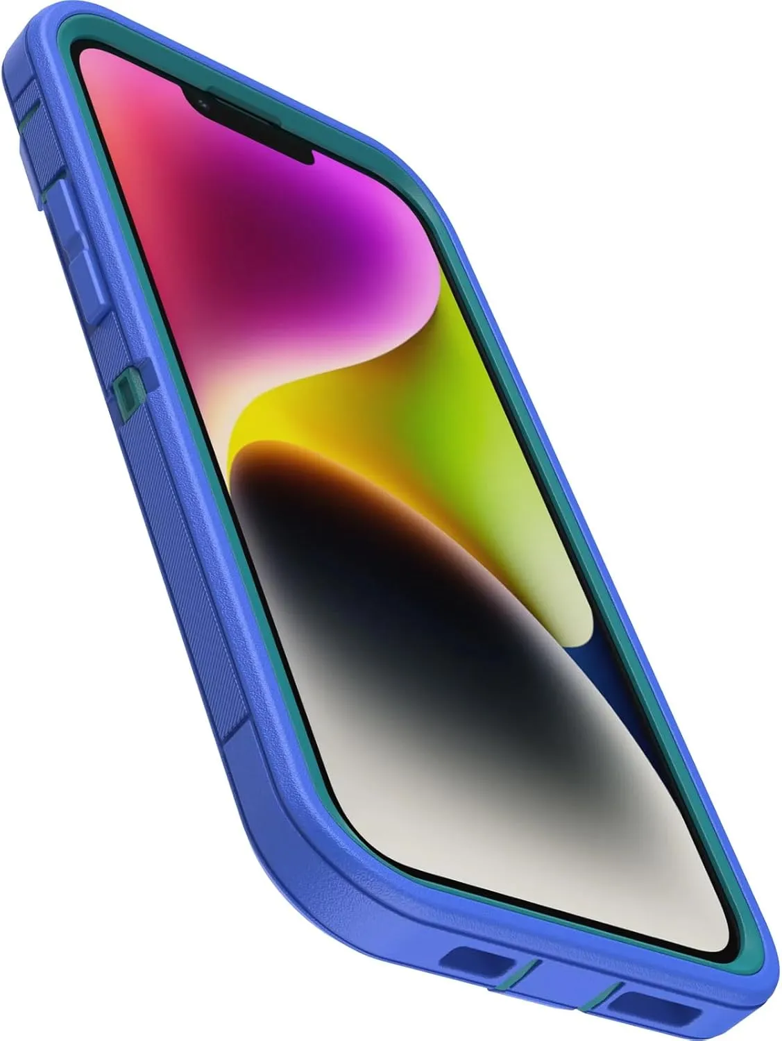 OtterBox iPhone 14 & iPhone 13 (Only) - Defender Series Case - Rain Check - Rugged & Durable - with Port Protection - Holster Clip Included - Non-Retail Packaging