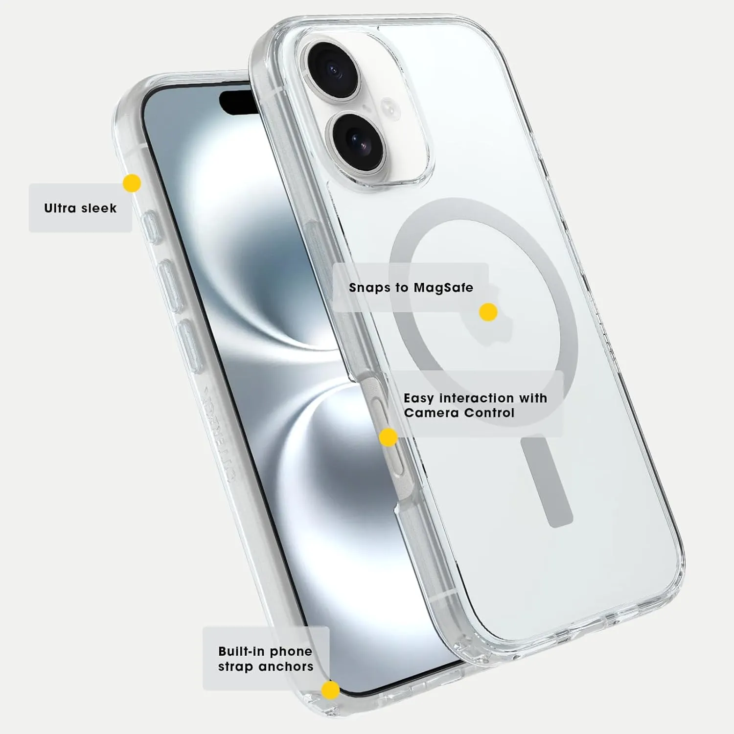 OtterBox iPhone 16 Symmetry Series Clear Case - Foxberry Pink