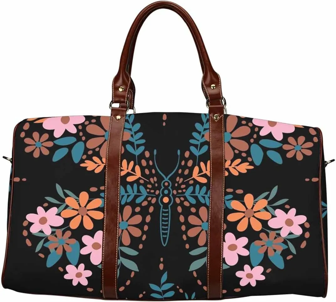 Overnight Bags For Women Butterflies Wing From Small Flower Foldable Travel Duffel Bag Tote Carry On Luggage Bag(Type-7,18.62"x 8.5"x 9.65")