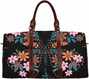 Overnight Bags For Women Butterflies Wing From Small Flower Foldable Travel Duffel Bag Tote Carry On Luggage Bag(Type-7,18.62"x 8.5"x 9.65")