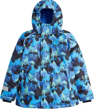 Owntop Kids Winter Ski Jacket Waterproof, Boys Girls Puffer Jacket, Insulated Lining Reflective Strip for Skiing, Snow Play