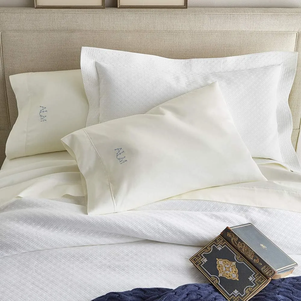 Peacock Alley Soprano Sateen Pillow Cases - Ivory, King