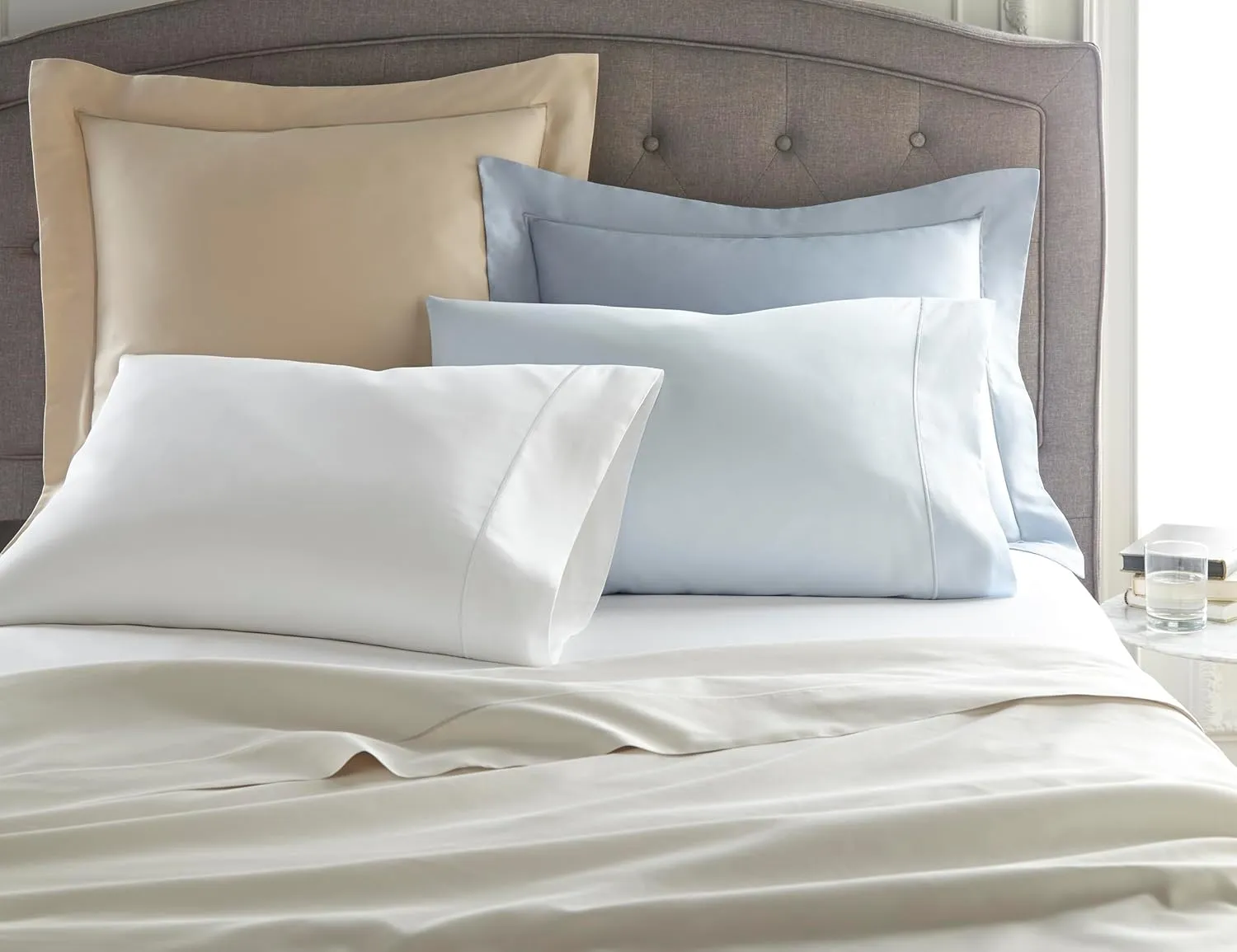 Peacock Alley - Soprano Sateen Pillow Cases - Platinum, King