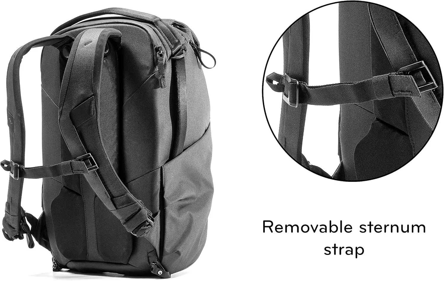 Peak Design Everyday Backpack V2 20L, Camera Bag, Laptop Backpack with Tablet Sleeves, Black (BEDB-20-BK-2)