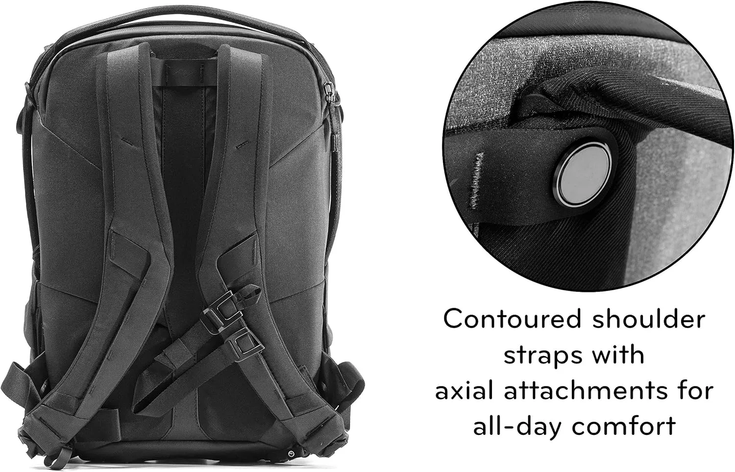 Peak Design Everyday Backpack V2 20L, Camera Bag, Laptop Backpack with Tablet Sleeves, Black (BEDB-20-BK-2)