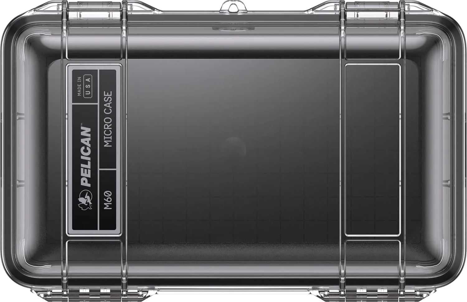 Pelican M60 Micro Case - Waterproof Case (Dry Box, Field Box) for iPhone, GoPro, Camera, Camping, Fishing, Hiking, Kayak, Beach and More (Black/Clear)