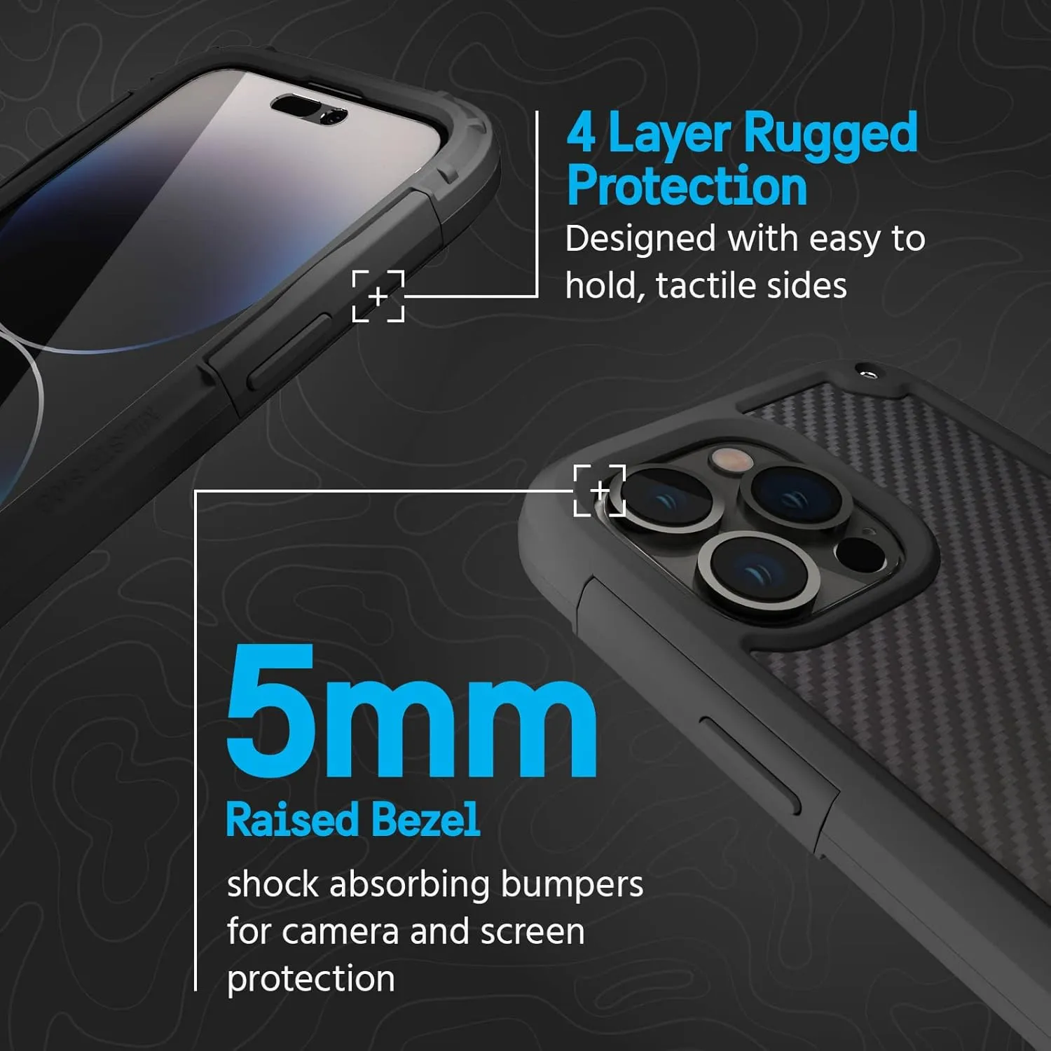 Pelican Shield Series - iPhone 13 Pro Max Case/iPhone 12 Pro Max Case [21ft Military Grade Drop Protection] [Wireless Charging Compatible] Protective Cover with Belt Clip Holster Kickstand - Black