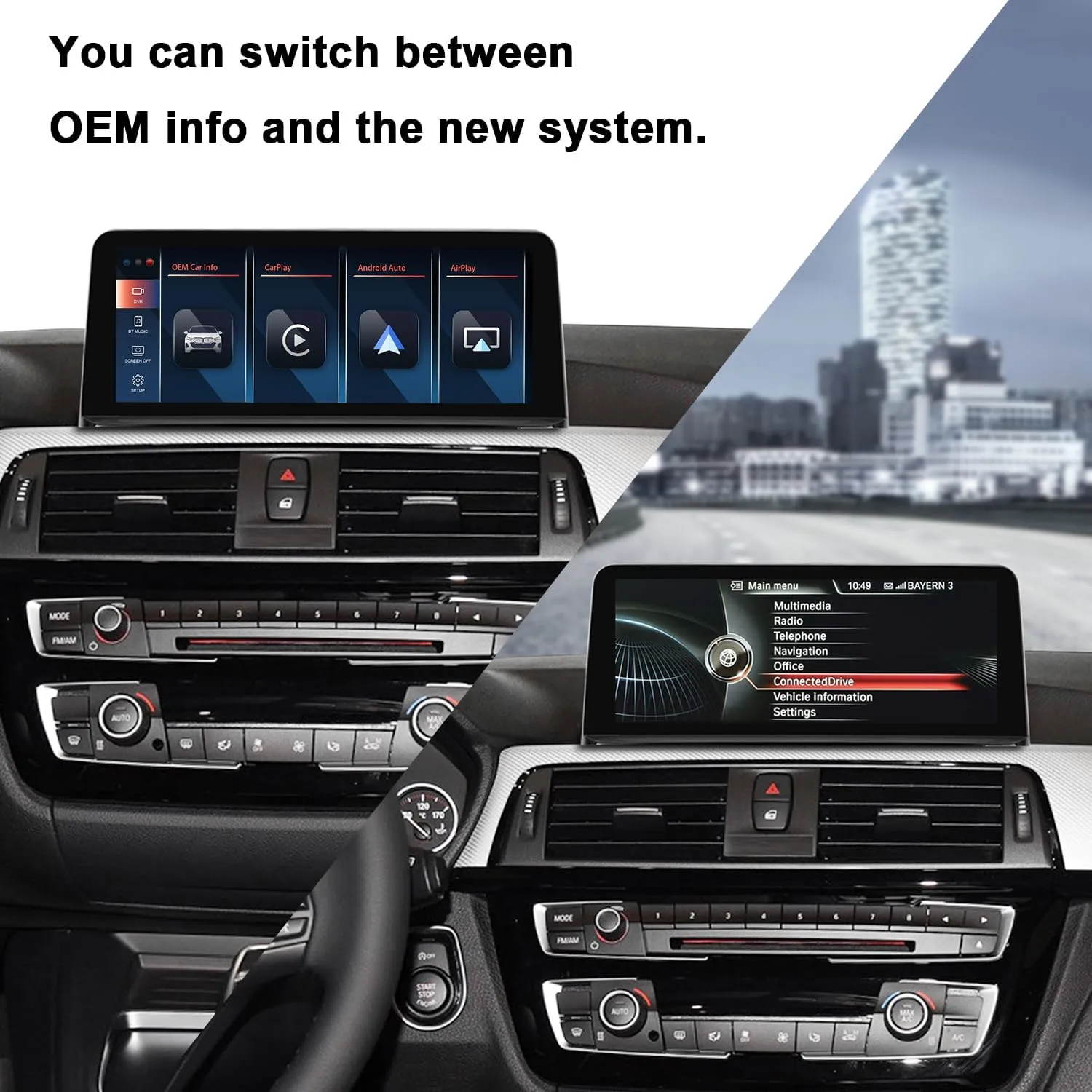 PEMP Linux Screen for BMW F30 F31 F32 F33 F34 F35 F20 F21 F22 NBT CIC Wired and Wireless Apple CarPlay Retrofit Android Auto 328i 320i Accessories Radio (2012-2017)