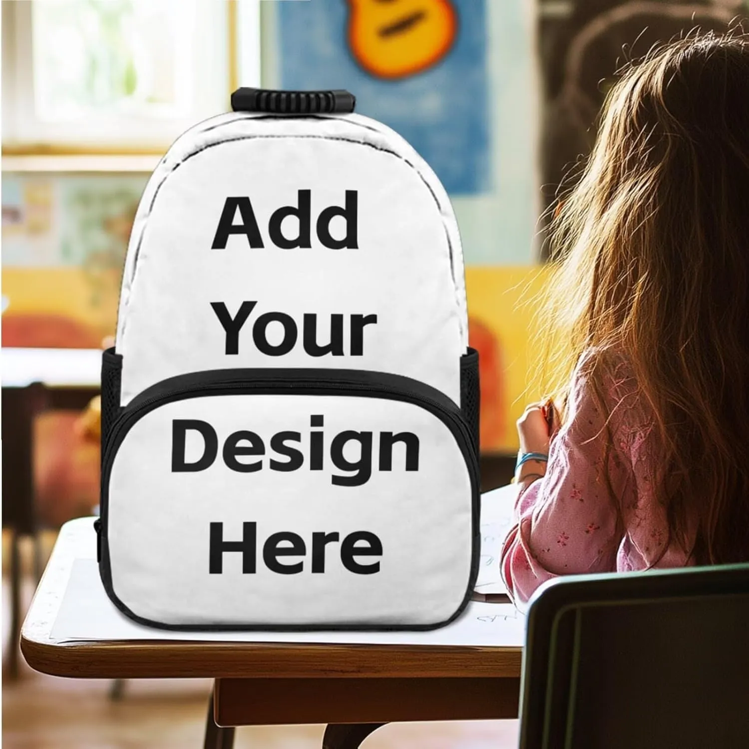 Personalized Backpack for Boys Custom Toddler Book Bag and Lunch Box Set with Name Picture 4 Pieces School Bag Set for Preschool Primary Students Travel Hiking
