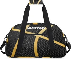Personalized Kids Gym Bag, Custom Sport Duffel Bag, Cheerleading Dance Bag Weekender Bags Travel Duffel Bag for Boy Black Basketball