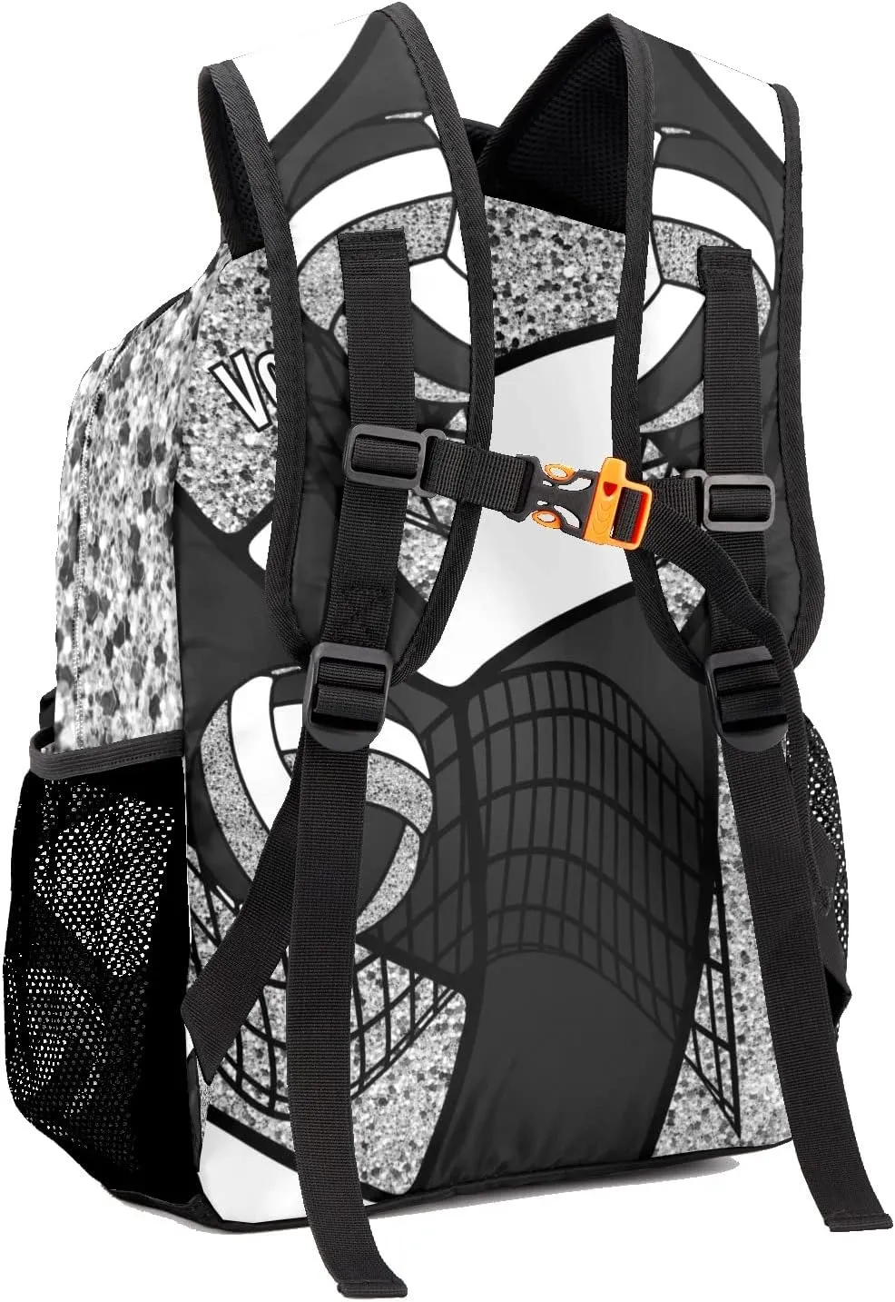 Personalized Volleyball Black and White Fashion Lightweight Waterproof Computer Bag with Name Unisex Gifts