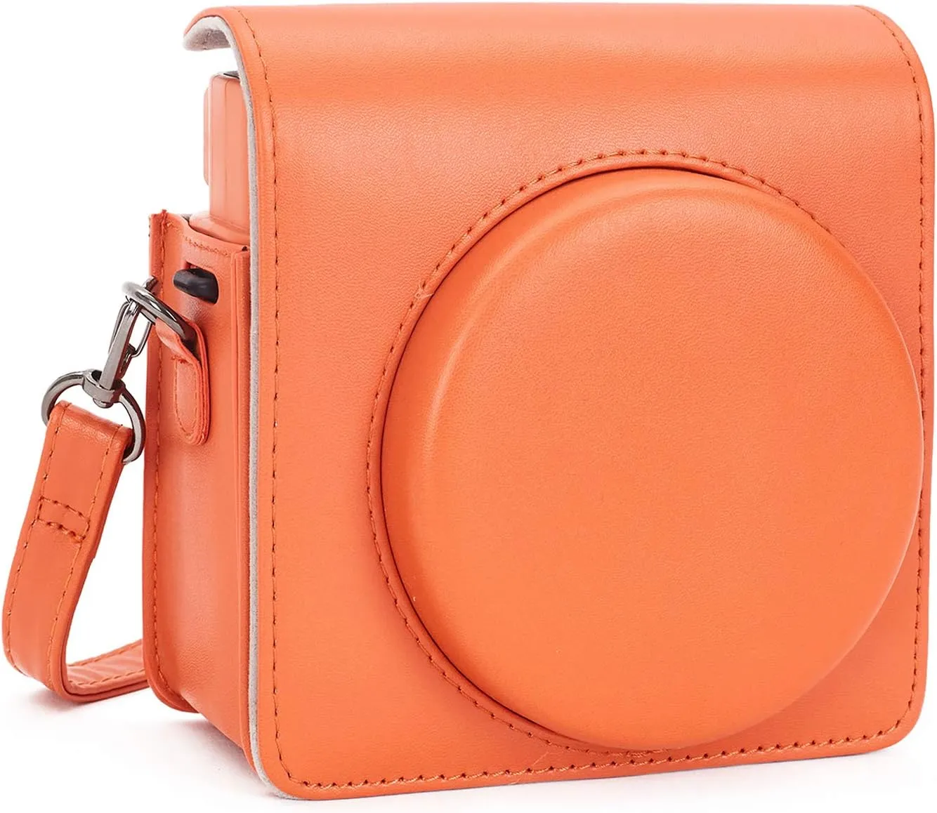 Phetium Protective Case for Fujifilm Instax Square SQ1 Instant Film Camera, Soft PU Leather Bag with Adjustable Shoulder Strap (Terracotta Orange)