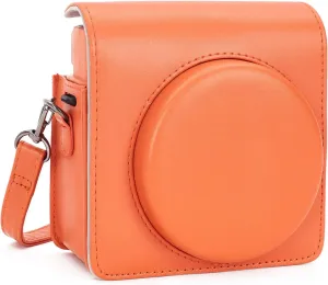 Phetium Protective Case for Fujifilm Instax Square SQ1 Instant Film Camera, Soft PU Leather Bag with Adjustable Shoulder Strap (Terracotta Orange)