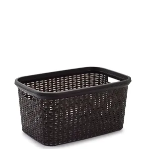Plastic Forte Rattan Laundry Basket, 35L - Available in different colors