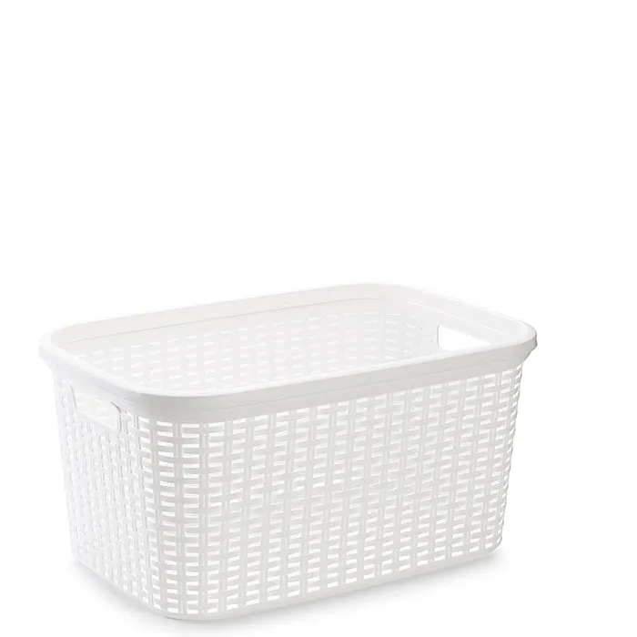 Plastic Forte Rattan Laundry Basket, 35L - Available in different colors
